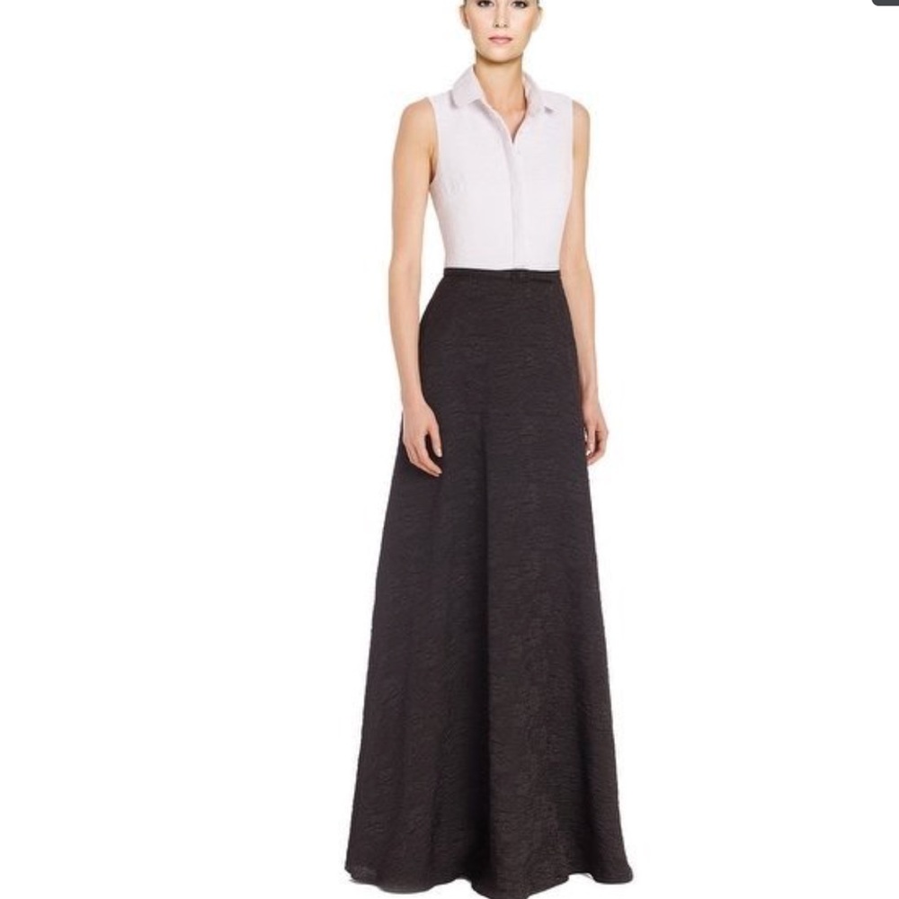 Badgley Mischka Colorblock Evening Ball Gown Dres